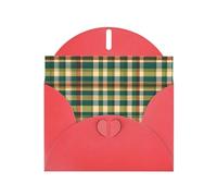Red Greeting Card YYHWHJDE Fresh Simple Plaid Picture Perfect for Valentine's Day, Wedding Anniversary & Party Invitations