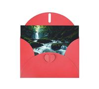 Red Greeting Card YYHWHJDE River In The Forest Picture Perfect for Valentine's Day, Wedding Anniversary & Party Invitations