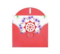Red Greeting Card YYHWHJDE Rotating purple flowers Picture Perfect for Valentine's Day, Wedding Anniversary & Party Invitations