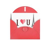 Red Greeting Card YYHWHJDE True love Picture Perfect for Valentine's Day, Wedding Anniversary & Party Invitations