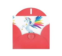 Red Greeting Card YYHWHJDE Unicorn covered with stars Picture Perfect for Valentine's Day, Wedding Anniversary & Party Invitations