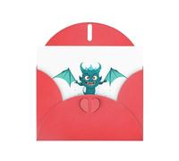 Red Greeting Card YYHWHJDE Water Devil Picture Perfect for Valentine's Day, Wedding Anniversary & Party Invitations