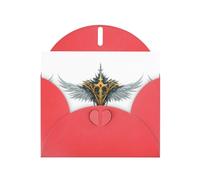 Red Greeting Card YYHWHJDE Wings of Thorns Picture Perfect for Valentine's Day, Wedding Anniversary & Party Invitations