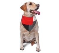 Red Grey Black And White Geometric BlockDog Bandanas Cat Puppy Scarfs Washable Pet Handkerchief