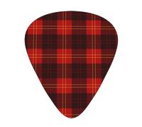 Red Grid Thin Line Guitar Picks Plectrums For Guitar Bass 12 Pack