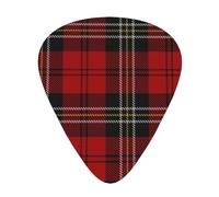Red Grid Thin Line Guitar Picks Plectrums For Guitar Bass 12 Pack