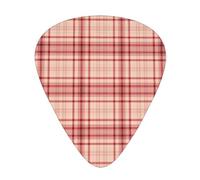 Red Grid Thin Line Guitar Picks Plectrums For Guitar Bass 12 Pack