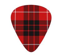 Red Grid Thin Line Guitar Picks Plectrums For Guitar Bass 12 Pack