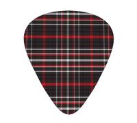 Red Grid Thin Line Guitar Picks Plectrums For Guitar Bass 12 Pack