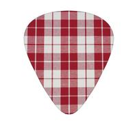 Red Grid Thin Line Guitar Picks Plectrums For Guitar Bass 12 Pack