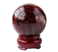 Red Gum Flower Crystal Ball Magic Balls Carved Sphere for Decoration,Red-50~55mm