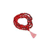 Red Gunja Mala | Gurinvida Mala | Laal Gunja | Laal Chirmi Jaap Mala for Lakshmi Upasna Sadhna or Meditation Mantra Chanting & Pooja with 108 + 1 pieces | Ship from India, Universal, Red Chirmi, red