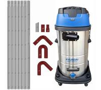 Red Gutter Vacuum Kit + 4K Camera, 3000W 100L Wet & Dry Vac, 7.5m Poles | Live view on your phone | Triple motor | Clears from ground level, no ladders | Jubilee clips + driver
