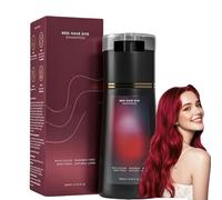 Red Hair Care Instant Dye Shampoo,Color Shampoo for Gray Hair,3-In-1 Sham/poo for Color Treated Hair,Natural Ingredients,Simple to Use,Long-lasting,for Women Men Easy Dyeing,Travelling Outfit,Red