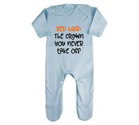 Red Hair The Crown You Never Take Off Ginger Statement Baby Romper Jumpsuit with feet, 3-6 Months, Pastel Blue