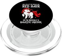 Red Hair Unicorn Redhead Funny Red Headed PopSockets PopGrip for MagSafe