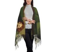 Red Hair Woman Lying On The Green Sofa Women Scarf Tassel Scarf Shawl Warm Ladies Fringed Shawl Wraps