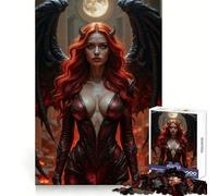 Red-haired Devil Woman with Wings 1000 Piece Jigsaw Puzzles for Teenagers Jigsaw Think Toy Together Fun Sharp Cut Art Collectible (38x26cm)