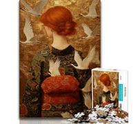 Red-haired Girl Jigsaw Puzzles for Adults 1000 Pieces,Help The Brain Exercise Addictive Toys to Cultivate Patience Suitable for Couples (75x50cm)