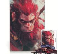 Red-Haired Monkey Warrior Jigsaw Puzzles 1000 Piece for Teenagers Strong Logic Toy Mental Relax Clear Edge Stylish Gift (50x75cm)