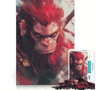 Red-Haired Monkey Warrior Jigsaw Puzzles 1000 Piece for Teenagers Strong Logic Toy Mental Relax Clear Edge Stylish Gift (50x75cm)