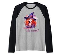 Red-Haired Sorceress- Unleash The Witch Halloween Costume Raglan Baseball Tee