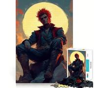 Red-Haired Warrior Jigsaw Puzzles for Teenagers 1000 Piece Brain Workout Toy Mental Relax Art Assembly Unique Gift (38x26cm)