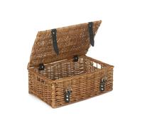 Red Hamper 35cm Double Steamed Willow Wicker Picnic Basket - Brown