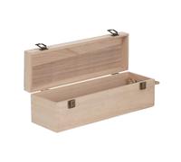 Red Hamper 35cm Single Bottle Wooden Box in Light Brown Red Hamper Light Brown