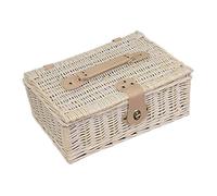 Red Hamper 35cm White Wicker Provence Empty Picnic Basket