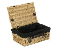 Red Hamper 36cm Buff Willow Wicker Picnic Basket - Black