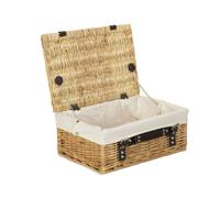 Red Hamper 36cm Buff Willow Wicker Picnic Basket - White
