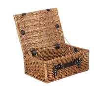 Red Hamper 36cm Double Steamed Willow Wicker Picnic Basket - Brown