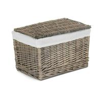 Red Hamper 36cm Taupe Wash Finish Storage Wicker Hamper Basket
