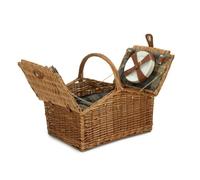 Red Hamper 4 Person Ravenstor Double Lidded Fitted Wicker Picnic Basket - 4 Person