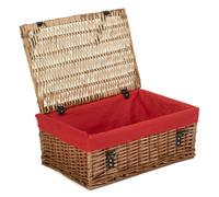 Red Hamper 46cm Large Wicker Packaging Basket - Red - Wicker - 1
