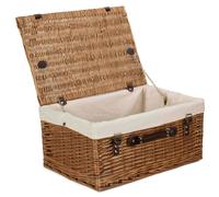 Red Hamper 51cm Double Steamed Willow Wicker Picnic Basket - White