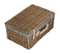 Red Hamper 55cm Antique Wash Hamper with Lining in Grey Red Hamper Grey