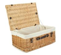 Red Hamper 55cm Buff Willow Wicker Picnic Basket - White