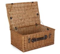 Red Hamper 56cm Double Steamed Wicker Picnic Basket - Brown