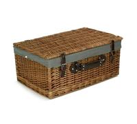 Red Hamper 56cm Double Steamed Wicker Picnic Basket - Grey