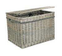 Red Hamper 58cm Antique Wash Wicker Storage Basket