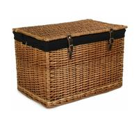 Red Hamper 60cm Double Steamed Wicker Storage Basket - Black