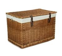 Red Hamper 60cm Double Steamed Wicker Storage Basket - White