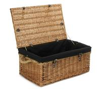 Red Hamper 61cm Double Steamed Rope Handled Trunk with White Lining - Black