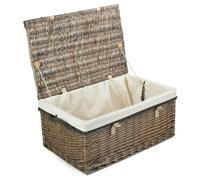 Red Hamper 62cm Antique Wash Picnic Basket - White