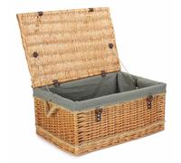 62cm Rope Handled Picnic Basket with Grey Lining