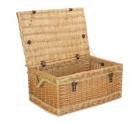 Red Hamper 62cm Roped Handled Buff Willow Wicker Picnic Basket - Brown