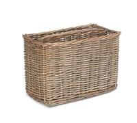 Wicker Antique Wash Finish Magazine Rack Red Hamper Brown One Size