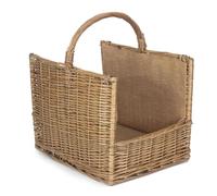 Red Hamper Antique Wash Open End Wicker Basket, Brown, H32 x W42 x D42cm